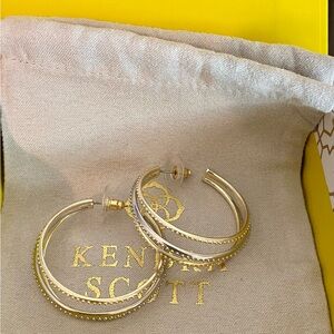 Kendra Scott Silver and Gold Hoop Earrings ⭐️